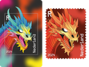 2024, Crypto Stamp &quot;Drache rot&quot;, Niederlande