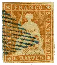 5 Rp. braunorange, Münchner Druck, 1. Druckperiode