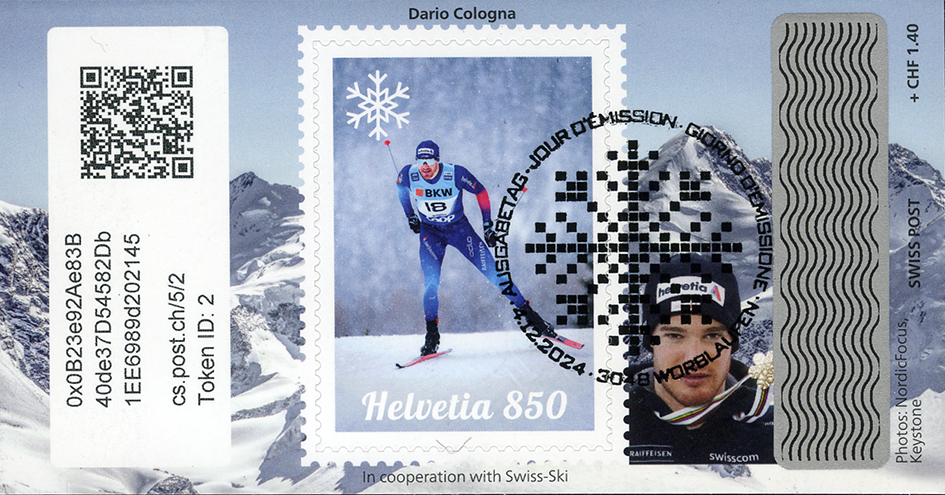 2024, Crypto Stamp "Dario Cologna" - Basic Edition