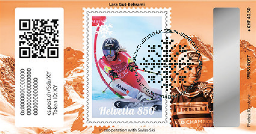 2024, Crypto Stamp &quot;Lara Gut-Behrami&quot; - Bronze Edition