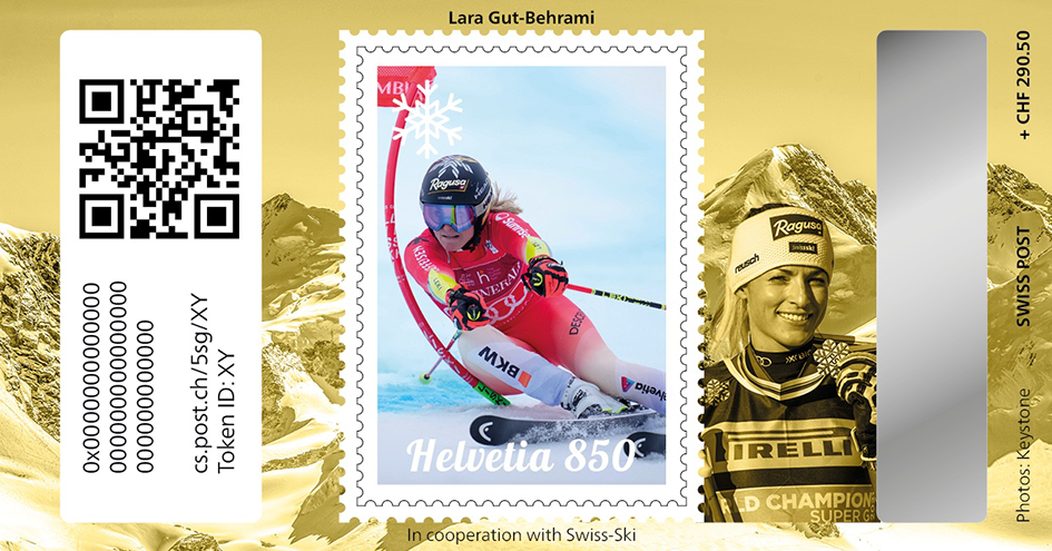 2024, Crypto Stamp "Lara Gut-Behrami" - Gold Edition