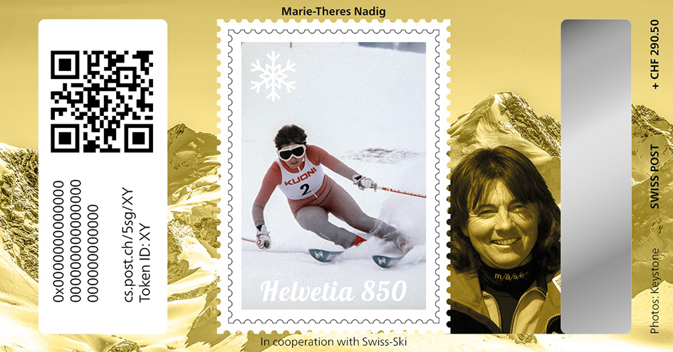 2024, Crypto Stamp "Marie-Theres Nadig" - Gold Edition