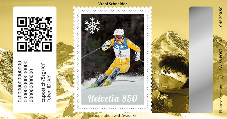 2024, Crypto Stamp "Vreni Schneider" - Gold Edition