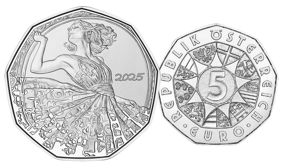 2025, 5 Euro Neujahrsmünze "Tanz dich frei", Österreich