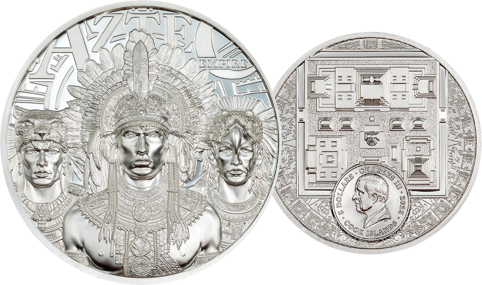 2025, 5 Dollars "Aztekenreich", Cook Islands