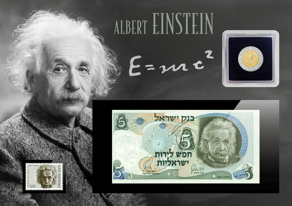 Exklusiver Sammelfolder "Albert Einstein", San Marino