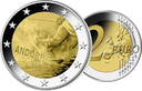 2024, 2 Euro "100 Jahre Skisport Andorra, Spanien
