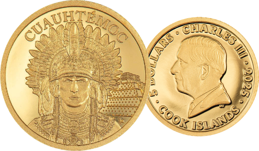2025, 5 Dollars Aztekenreich, Cook Islands