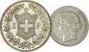1907, 5 Fr. Silber-Kursmünze Helvetiakopf