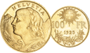 1925, 100 Fr. Gold-Vreneli
