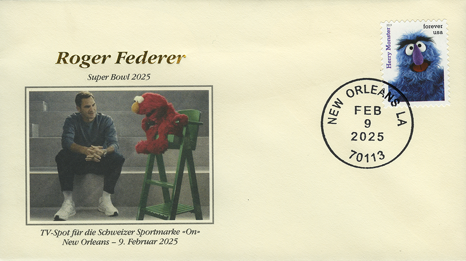 2025, Roger Federer - Werbespot ON mit Elmo aus der Sesamstrasse zu Super Bowl 2025