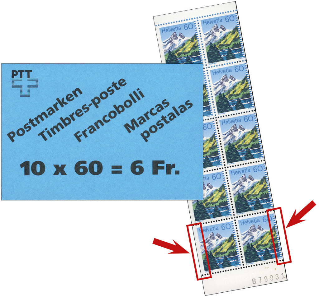 60 Rp. Lac de Tanay, "Stark verschobener Schnitt"