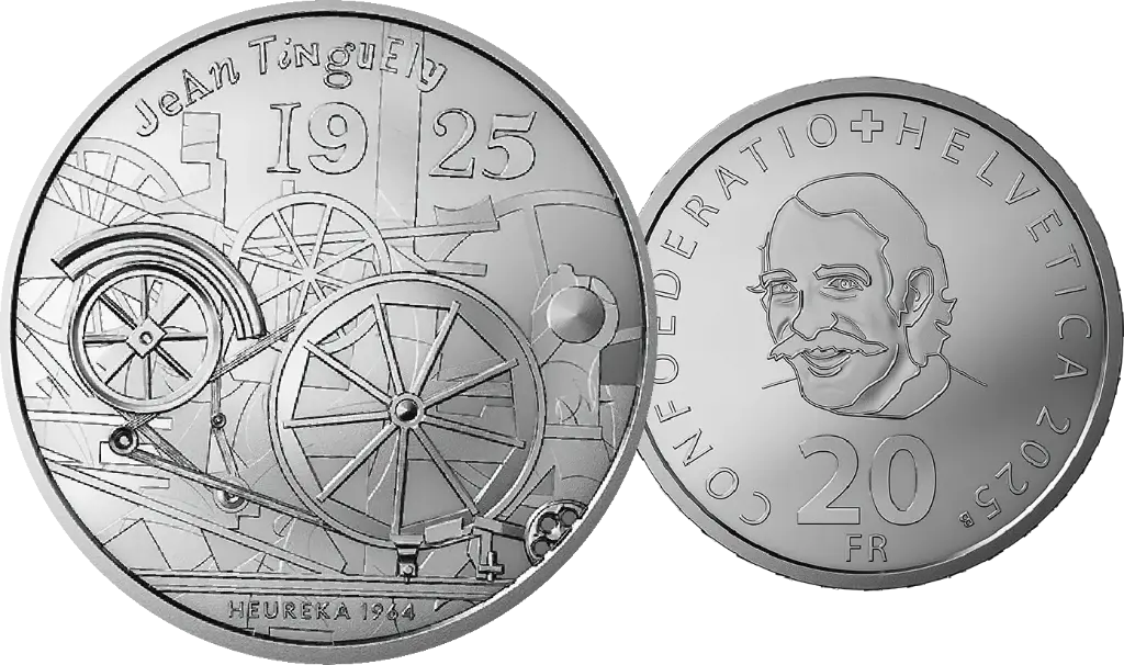 2025, 20 Fr. Gedenkmünze "Jean Tinguely"
