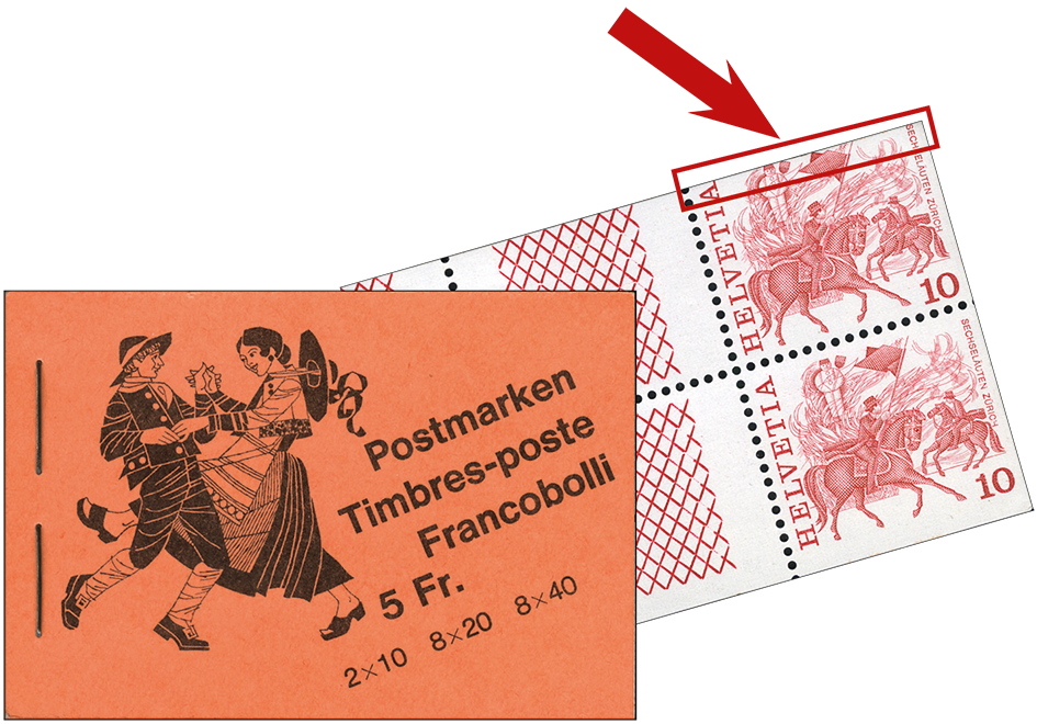 10 Rp. Sechseläuten, "Stark verschobener Schnitt"