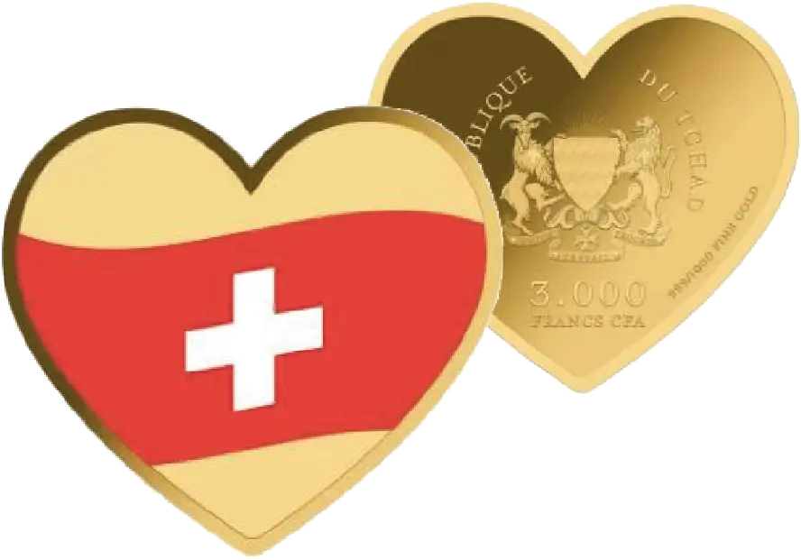 2026, Goldmünze "HERZ" zur WM 2026, Tschad