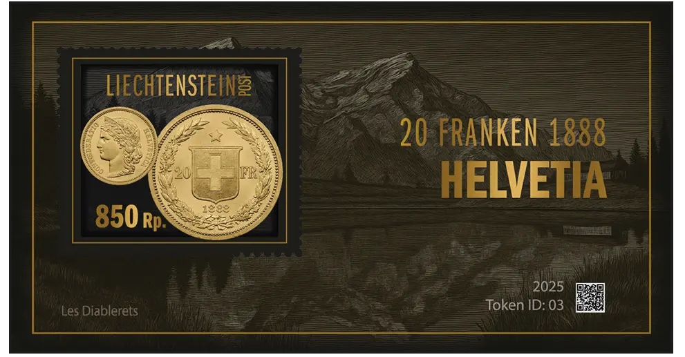 2025, 20 Franken HELVETIA von 1888