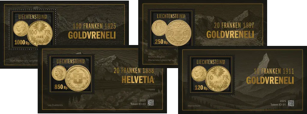 2025, Komplett-Set, 4 Krypto-Sonderblocks