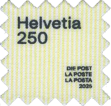 250 Rp. Upcycling - Von der Postbekleidung zur Briefmarke "fettere Schrift"