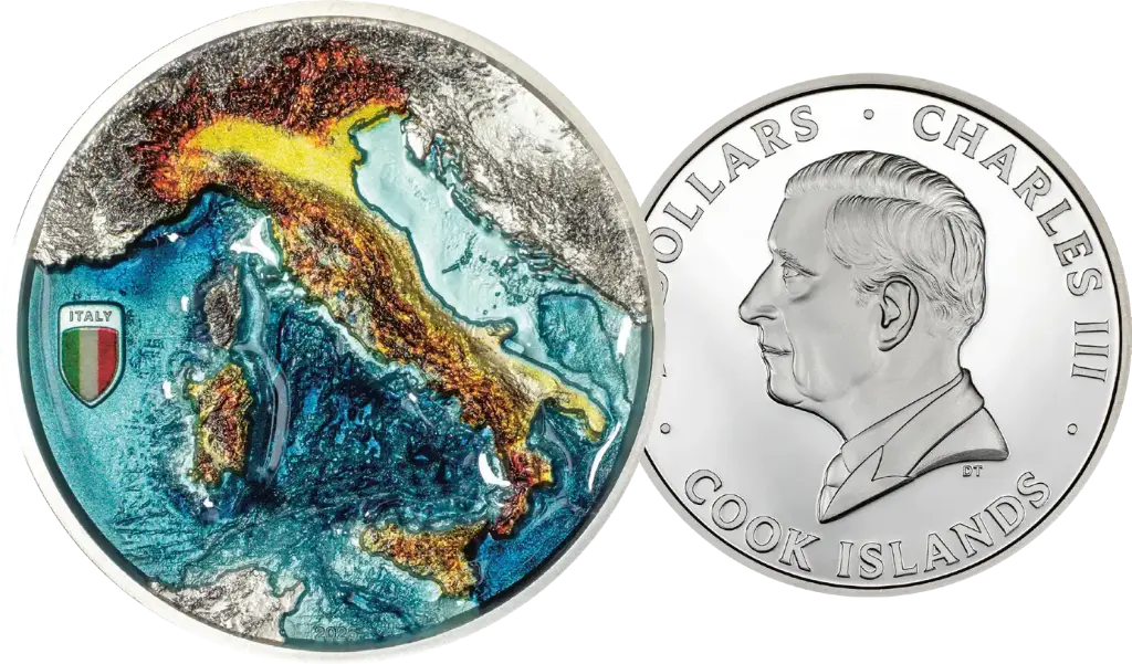 2025, 10 Dollars, Republica Italiana, Cook Islands