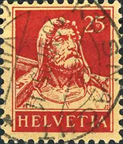 25 Rp. orangerot, Abart: Putzer