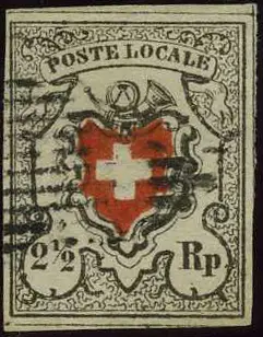 2 1-2 Rp. schwarz-rot, Type 26