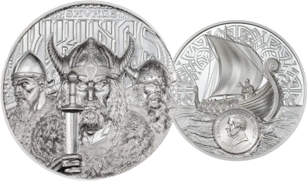 2026, 5 Dollars, Cook Islands Legends - Savage Vikings