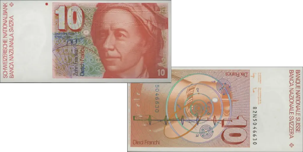 10 Franken Banknote Schweiz, 6. Emission (1979-1992)
