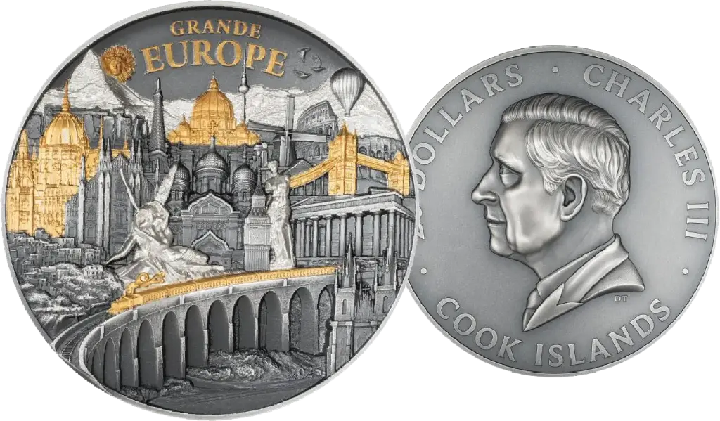 2025, 20 Dollars, Hidden Treasure Grande Europe, Cook Islands