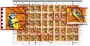 10+10 Rp. Blaumeise, "Ausbuchtung an der Haube und Meise mit Uhrenkette", Originalbogen 