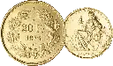 1873, 20 Franken, 3-Punkt-Probe Eidgenossenschaft
