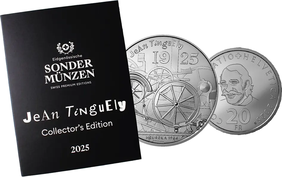 2025, 20 Fr. Gedenkmünze Collector's Edition "Jean Tinguely"