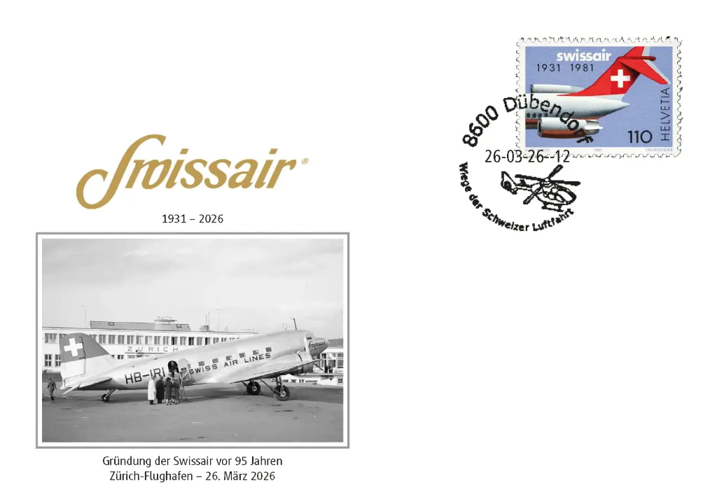 2026, 95 Jahre SWISSAIR