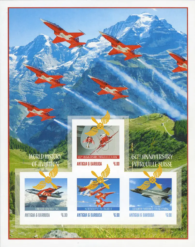2024, 60 Jahre Patrouille Suisse, Switzerland mit VERSCHOBENEM Goldaufdruck