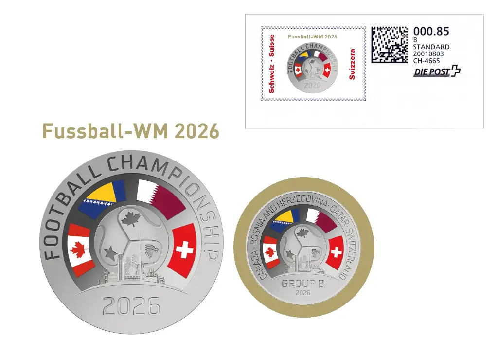 2026, FUSSBALL-WM 2026 mit WM-Sonderprägung - Gruppe B