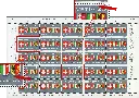 20 Rp. Schweizerwappen, "Ätzfehler und helle Stelle" Originalbogen    