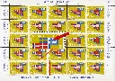 20 Rp. EFTA-Staaten, "Hellblauer Fleck", Originalbogen     
