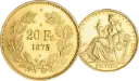1873, 20 Franken, 3-Punkt-Probe Eidgenossenschaft