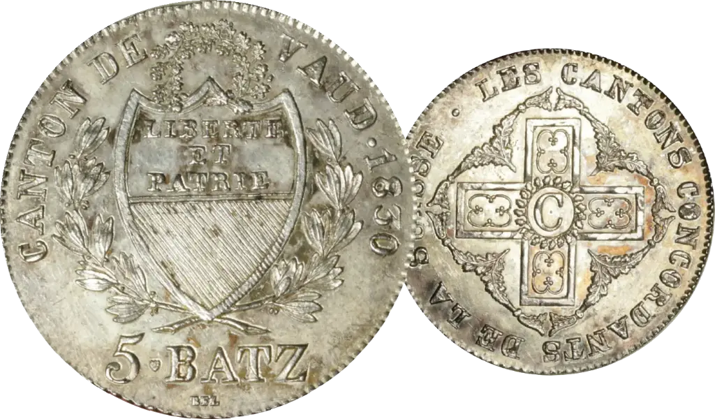 1830, 5 Batzen Waadt