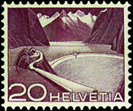 20 Rp. Stausee, bräunlichkarmin, Urtype 
