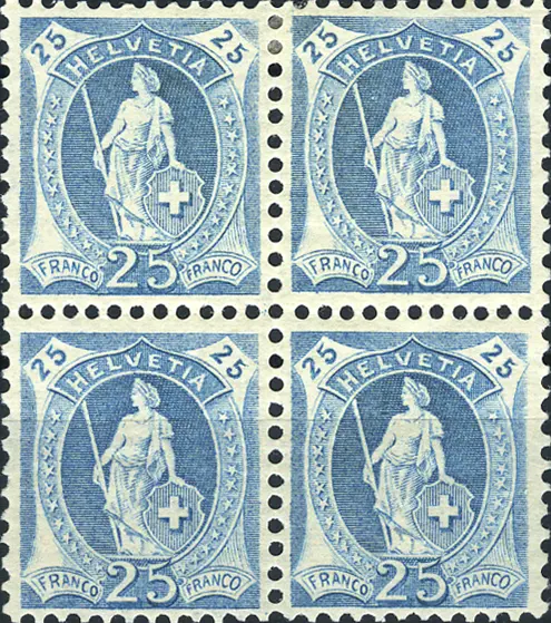 25 Rp. hellblau, Type 2 
