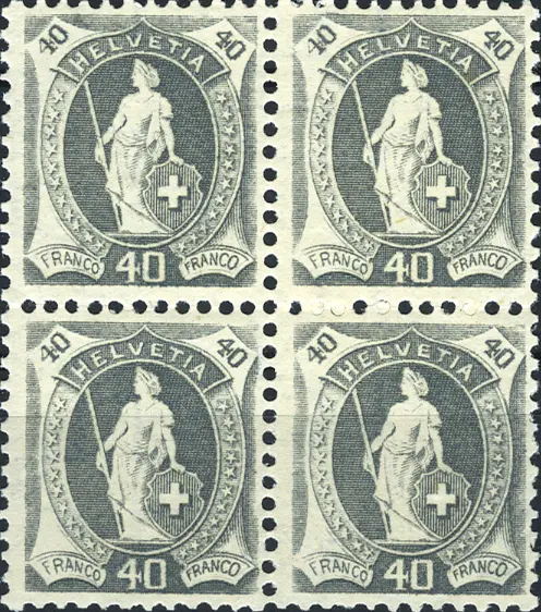 40 Rp. grau, Type 2 