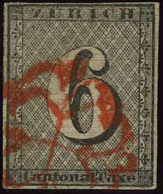 1843, Zürich 6, Type I