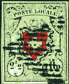 1850 Poste Locale mit Kreuzeinfassung