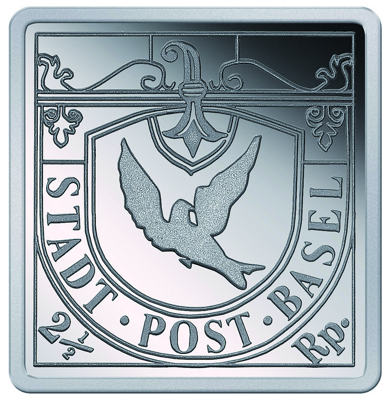 1845, Basler Taube Replikat in Silber