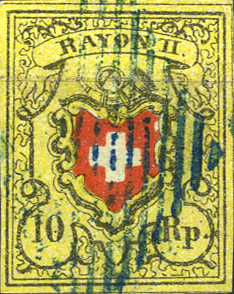 Type 18, Stein D (RO), blaue eidg. Raute