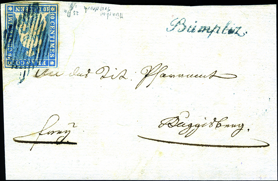 10 Rp. preussischblau (hell), Münchner Druck, 1. Druckperiode