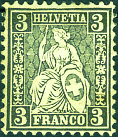 3 Rp. schwarz