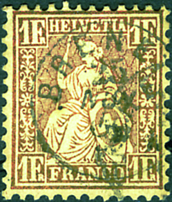 1 Fr. goldbronze, rötlich