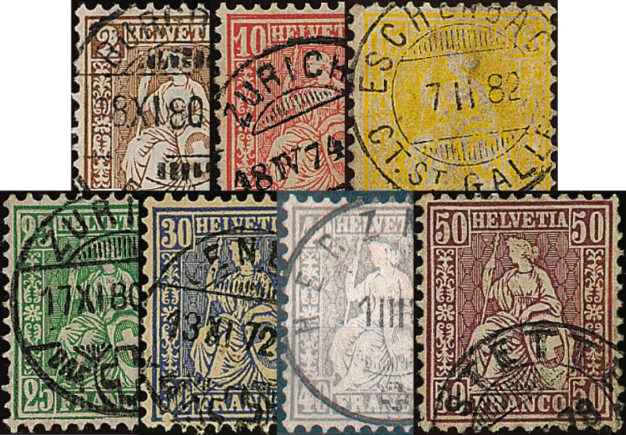 1867-1878, Sitzende Helvetia, gezähnt