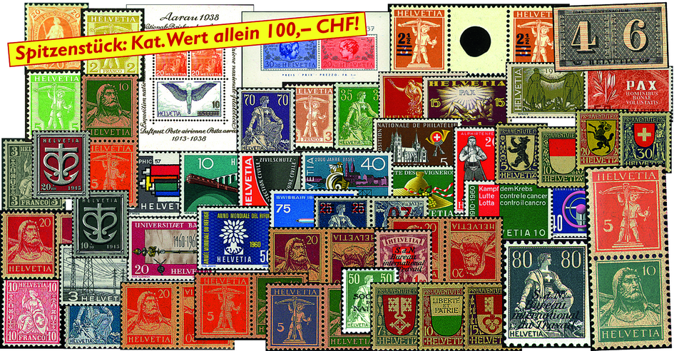 Kollektion mit über 50 Schweiz-Klassikern